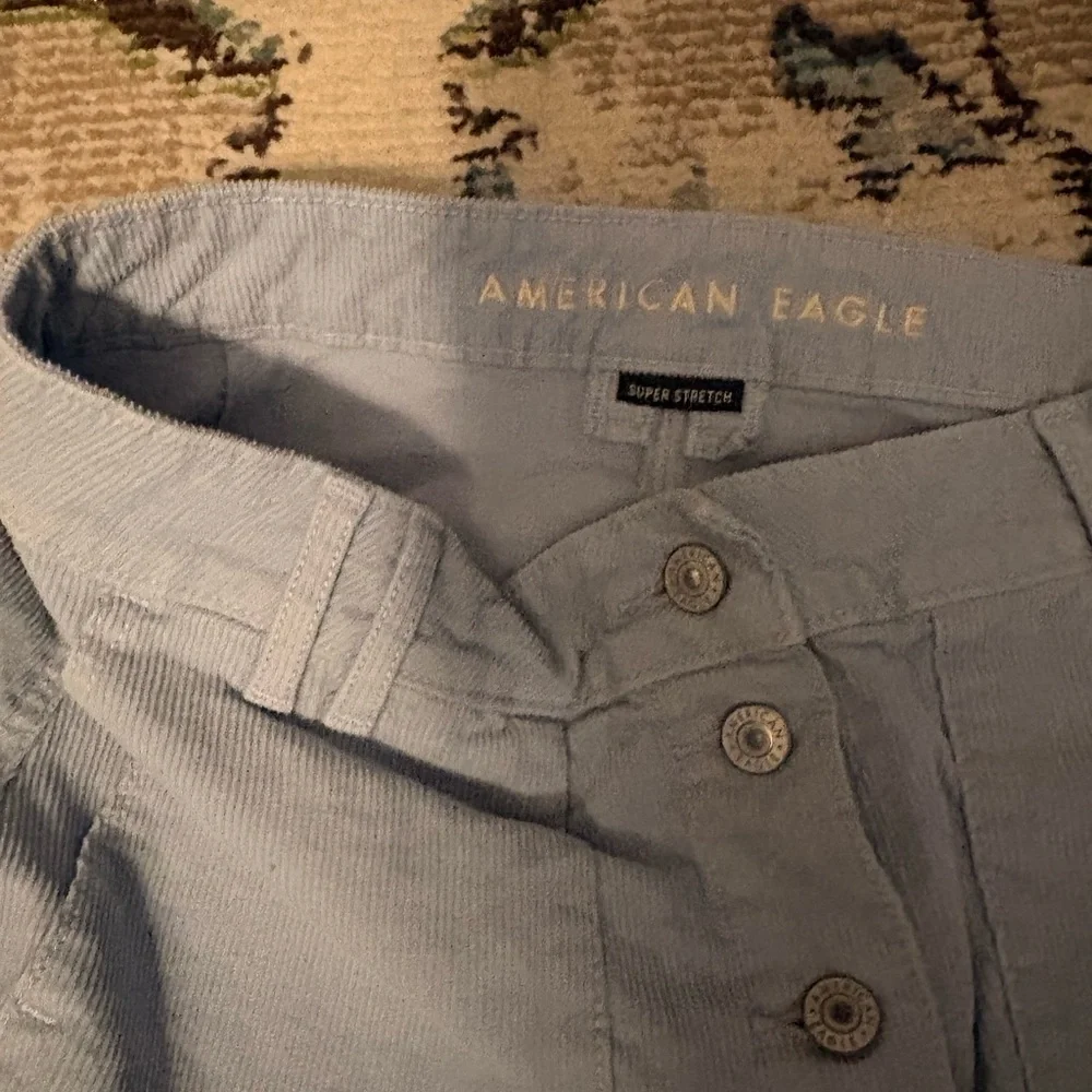 American Eagle‎ Outfitters Light Blue Corduroy Skirt